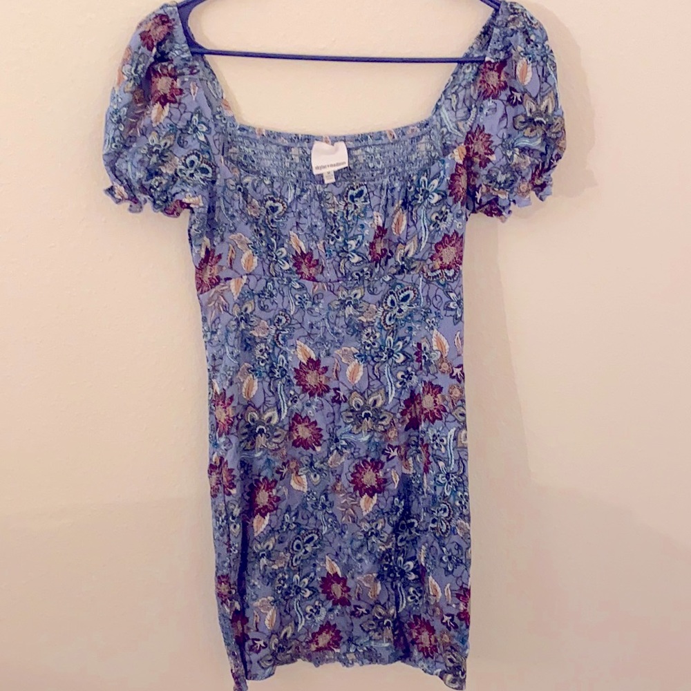 Skylar + Madison blue floral bodycon dress